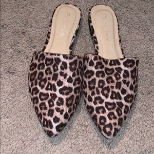Cheetah Print Mules